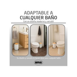 Cestino per rifiuti bagno pedale Naturline Amig