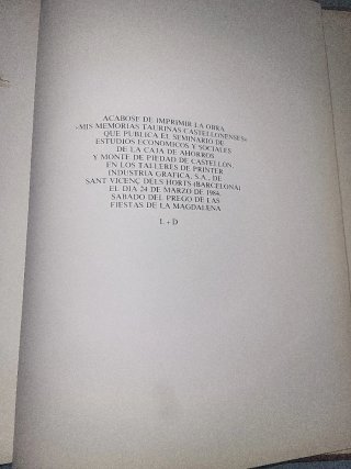 Libro Vicente castell Alonso dedicatoria a padre