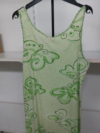 Vestido Muslher Verano Estampado Mariposas Talla L