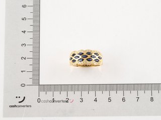 anillo oro 18k con piedra con zafiro