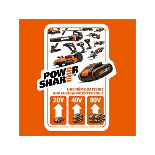 - WORX WX370.9 taladro percutor ligero bricolaje