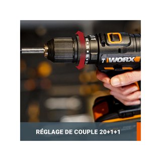- WORX WX370.9 taladro percutor ligero bricolaje