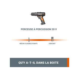 - WORX WX370.9 taladro percutor ligero bricolaje