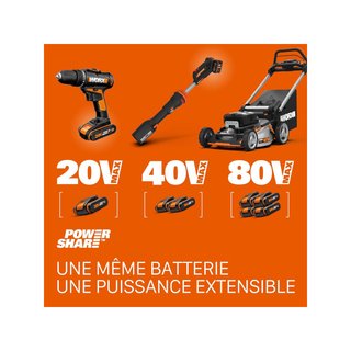 - WORX WX370.9 taladro percutor ligero bricolaje