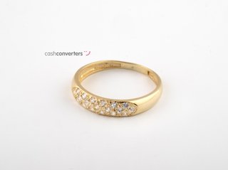 anillo oro 18k con piedra con circonita