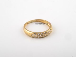 anillo oro 18k con piedra con circonita