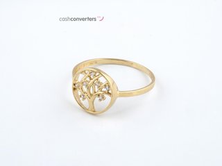 anillo oro 18k con piedra con circonita