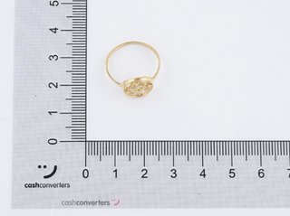 anillo oro 18k con piedra con circonita