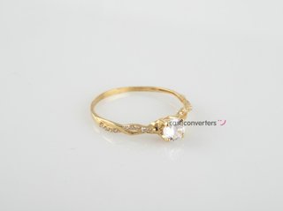 anillo oro 18k con piedra con circonita t. 12 (16,56 mm)
