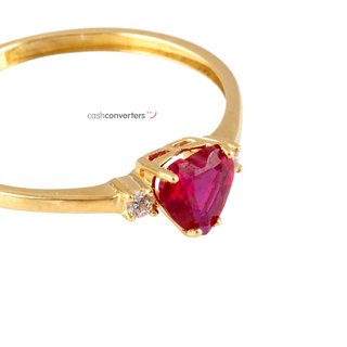 anillo oro 18k con piedra t. 13 (16,88 mm)