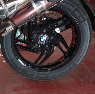 2 Tapas Moto Logo BMW + 2 Tapones Válvula