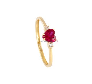 anillo oro 18k con piedra