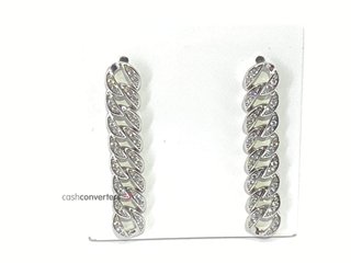 pendientes plata 925mm con piedra con circonita