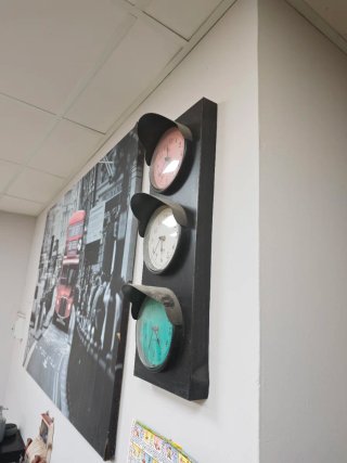 Reloj Decoración Semáforo
