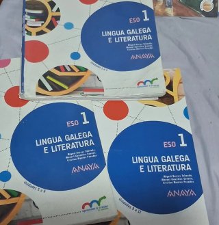 libros (3) lengua gallega, 1 ESO