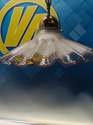 tulipa de cristal, Lampara de techo, vintage, diseño art deco