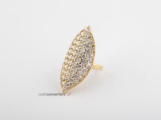 anillo oro 18k con piedra con circonita