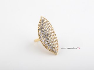 anillo oro 18k con piedra con circonita