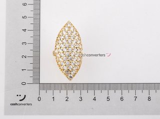 anillo oro 18k con piedra con circonita