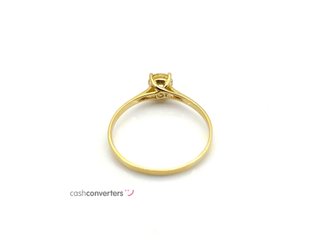 sortija oro 18k con piedra con circonita