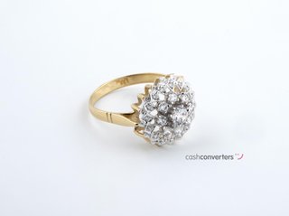 anillo oro 18k con piedra con circonita