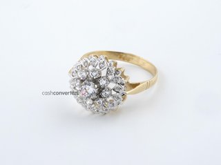 anillo oro 18k con piedra con circonita