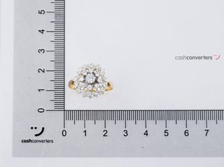 anillo oro 18k con piedra con circonita