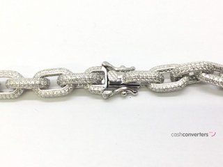 cadena plata 925mm con piedra con circonita 30cm
