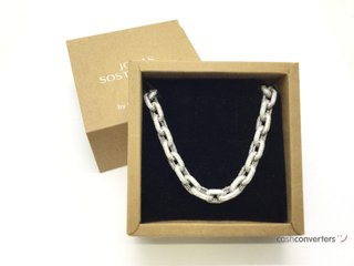 cadena plata 925mm con piedra con circonita 30cm