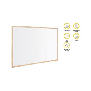 Bi-Office Budget pizarra blanca marco madera 60x40