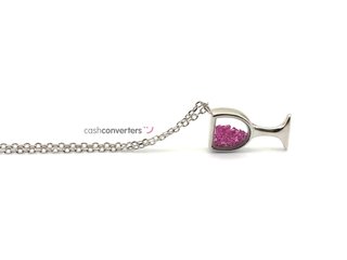 gargantilla plata 925mm con piedra con circonita 22cm