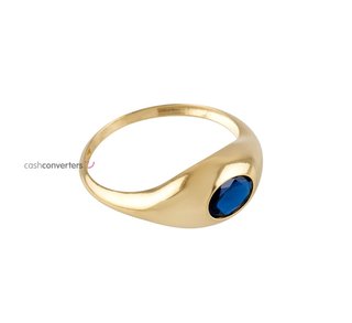 anillo oro 18k con piedra con circonita
