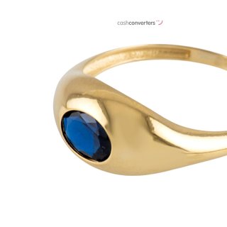 anillo oro 18k con piedra con circonita