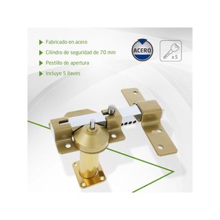 Amig cerrojo seguridad acero 70mm dorado