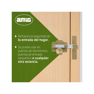 Amig cerrojo seguridad acero 70mm dorado
