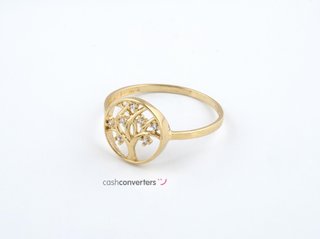anillo oro 18k con piedra con circonita