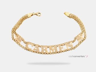 pulsera oro 18k con piedra con circonita