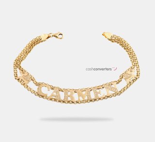 pulsera oro 18k con piedra con circonita