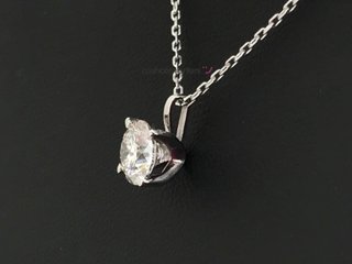 collar oro 18k con diamante de laboratorio 23cm