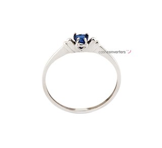 anillo oro 18k con piedra con circonita