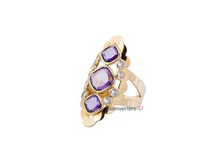 anillo oro 18k con piedra con circonita t. 19 (18,79 mm)