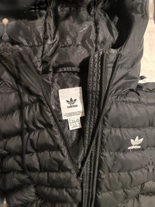 Giubbotto Adidas Nero con Strisce Bianche