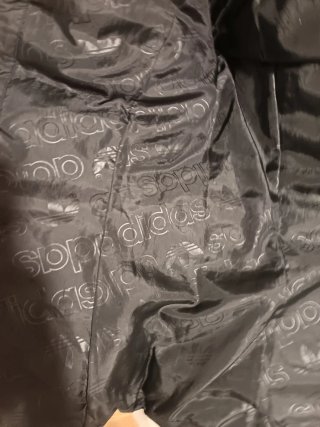 Giubbotto Adidas Nero con Strisce Bianche
