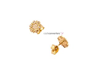 pendientes oro 18k con piedra