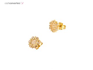 pendientes oro 18k con piedra