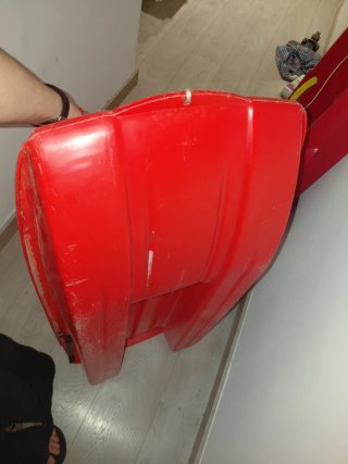 Trineo rojo 2 plazas con cuerda
