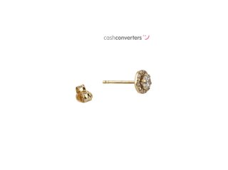 pendientes oro 18k con piedra con circonita