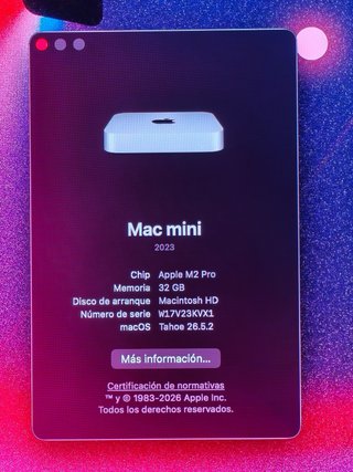 Mac Mini M2 PRO/1TB/32GB-Ram