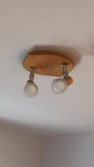 Lámpara de techo madera y cristal