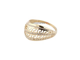anillo oro 18k con piedra con circonita